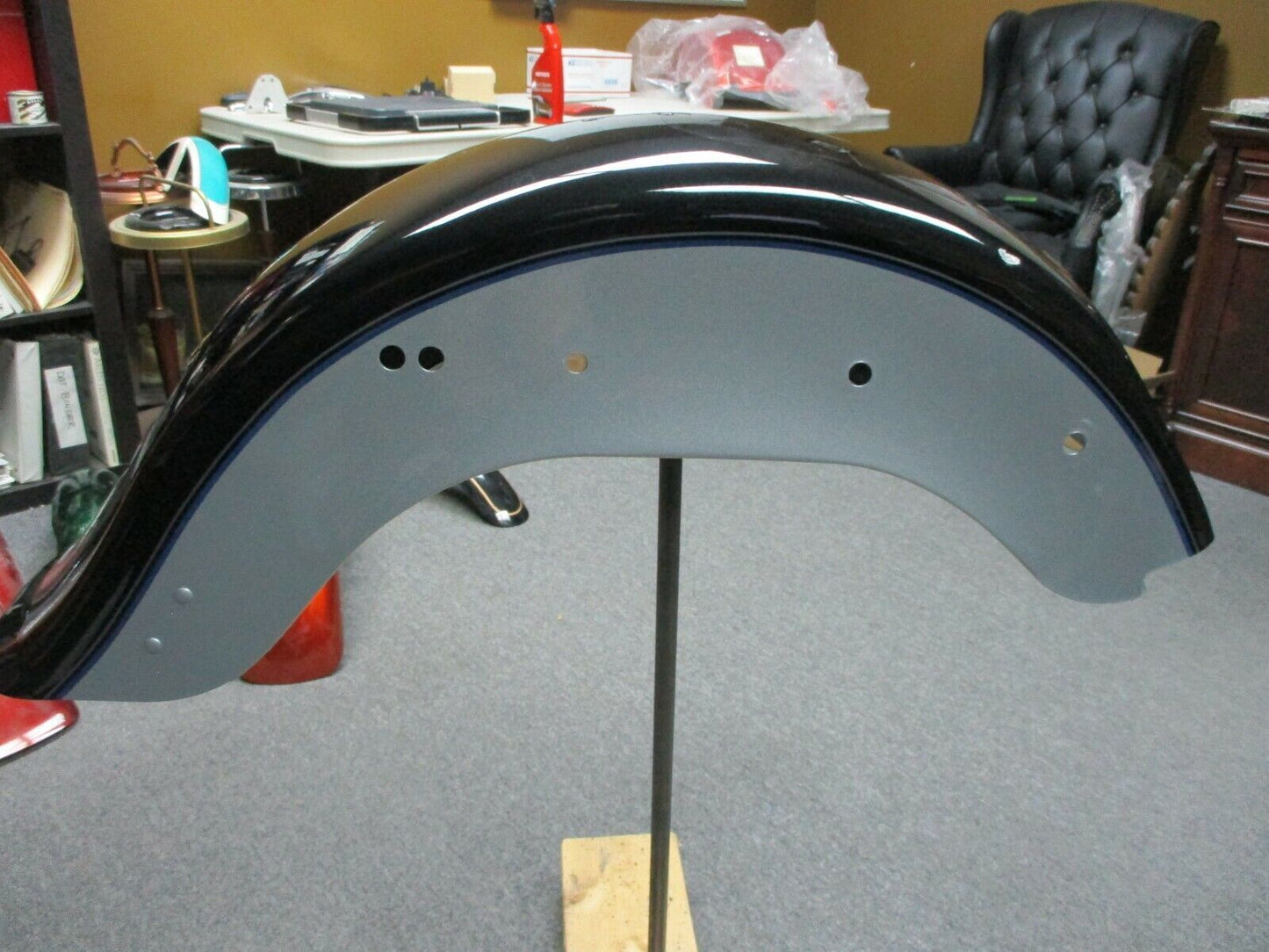 Harley Davidson OEM Fat Boy Rear Fender Midnight Blue/Silver 59596-12DKG