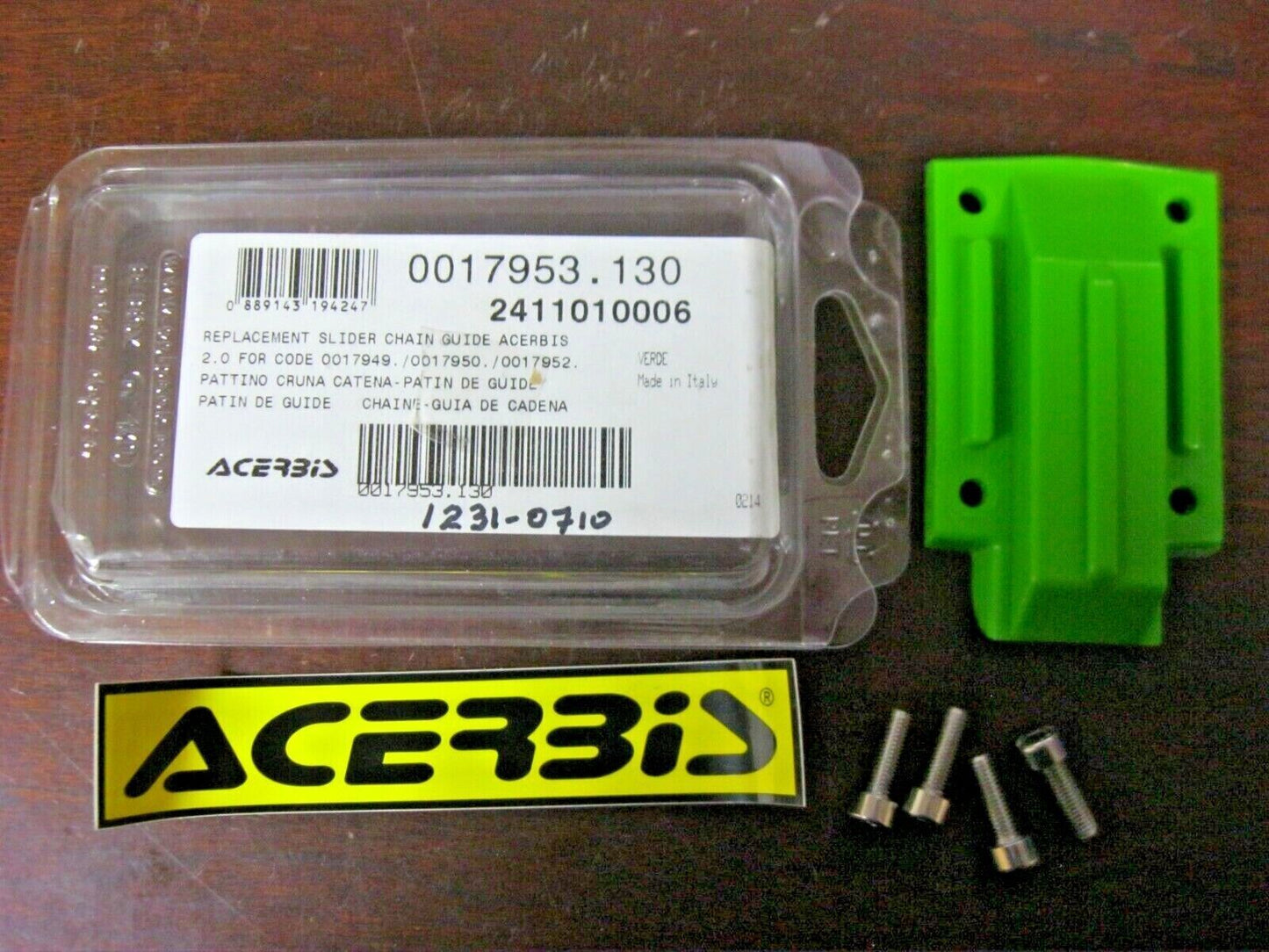 Acerbis 09-18 KX450F KX250F Replacement Insert for Chain Guide Blocks 2411010006