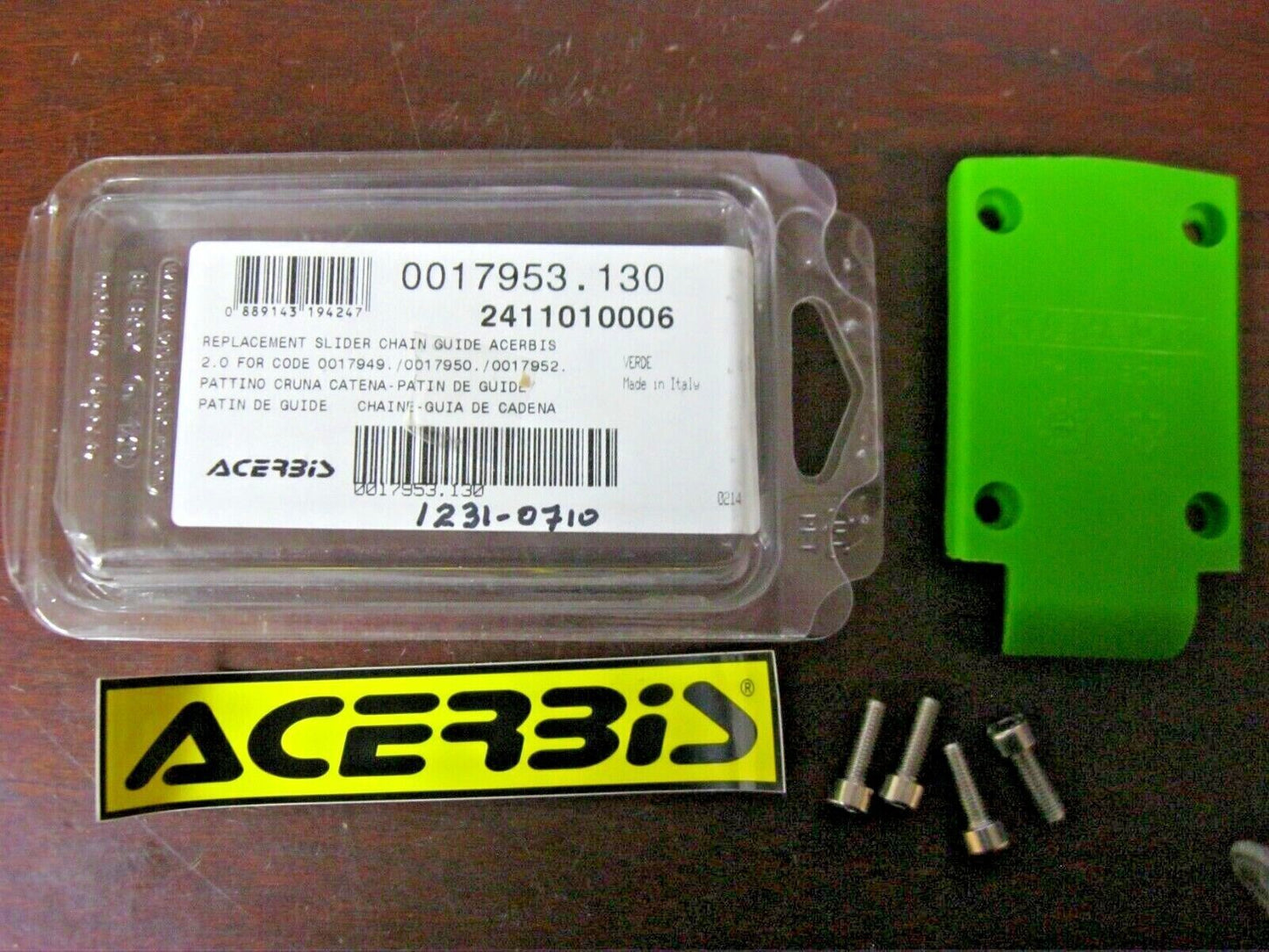 Acerbis 09-18 KX450F KX250F Replacement Insert for Chain Guide Blocks 2411010006