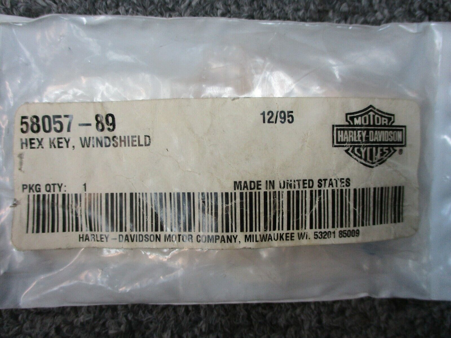 Harley Davidson OEM Windshield Hex Key 58057-89