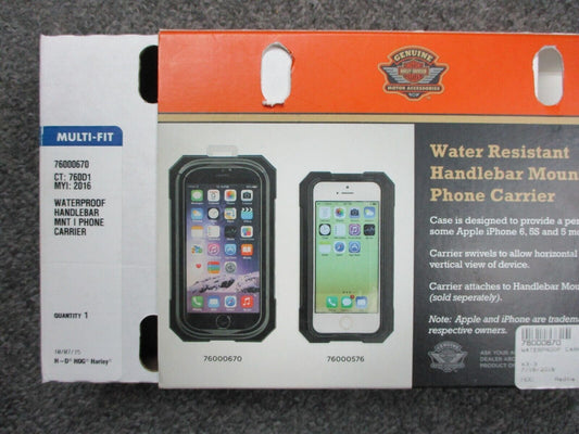 Harley Davidson OEM I Phone 6 Handle Bar Mount Carrier 76000670