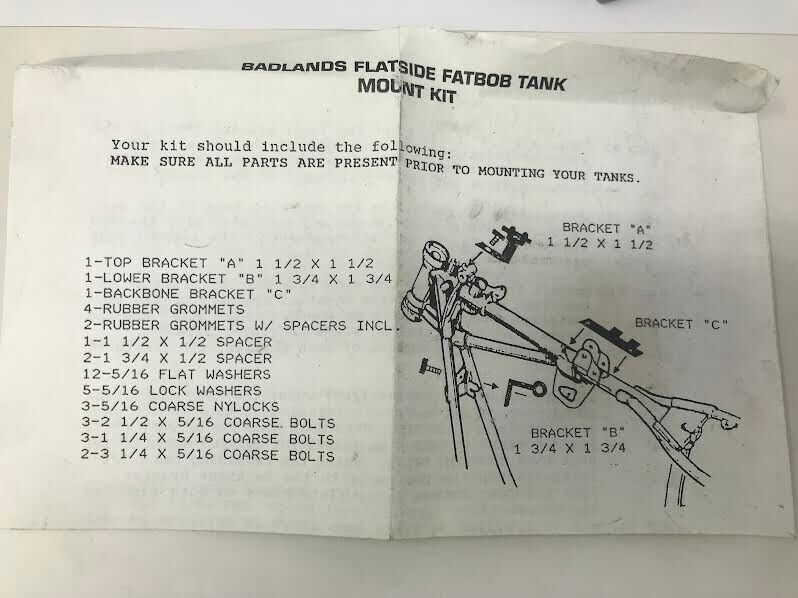 Badlands Motorcycle Products Late Model Fat Bob Mounting Kit DS-391300
