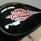 Harley Davidson OEM FLHTC Fuel Tank Vivid Black Silver Stripes  61360-08BHY