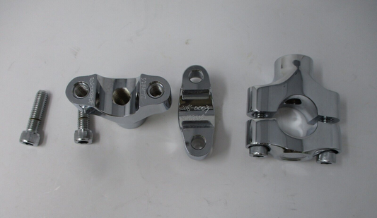 RSD Moto Handlebar Risers Chrome 1.5" Riser 1.0" Bars  0208-2030 CH
