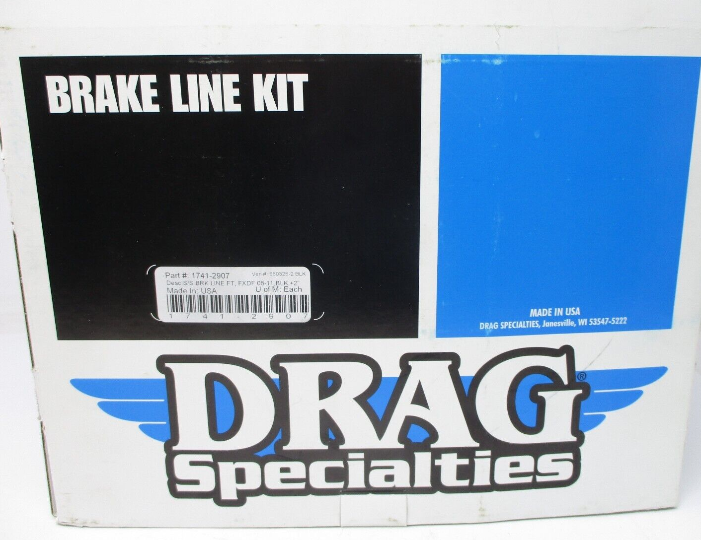 Drag Specialties  Front Brake Line Kit +2 '08-'17 FXDF  1741-2907