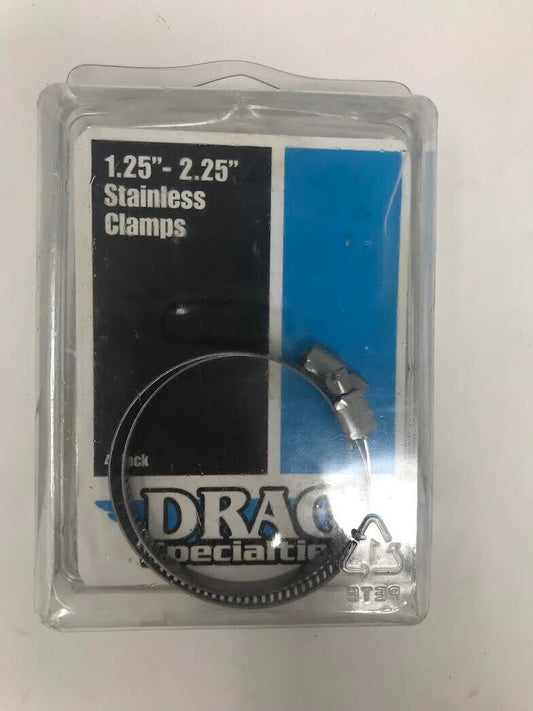Drag Specialties OEM Stainless Clamps 1.25''-2.25'' 1861-0672