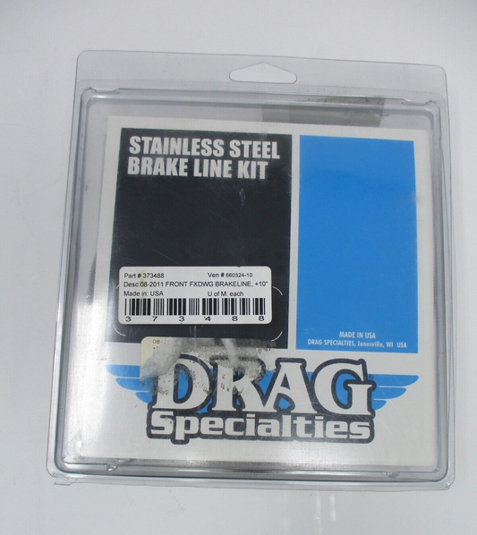 Drag Specialties 08-11  FXDWG Front Brakeline +10 1741-2893