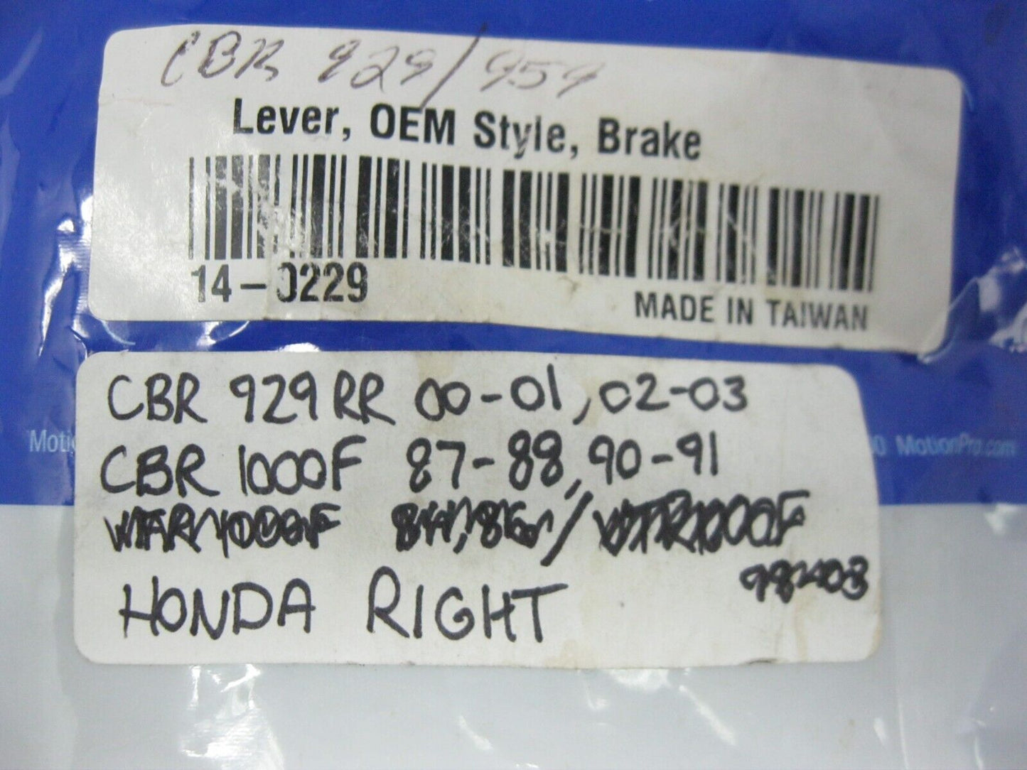 Motion Pro - Honda CBR Brake Lever, Polished 14-0229