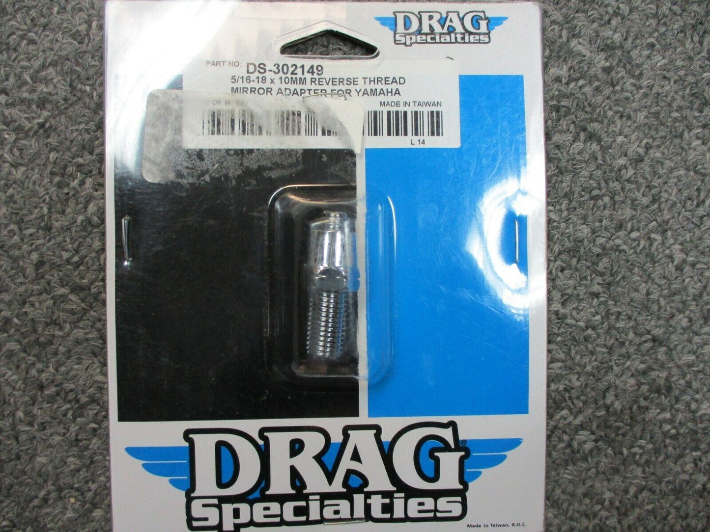 Drag Specialties Right/Left 5/16-18X10MM Mirror Adpapter for Japanese Bikes