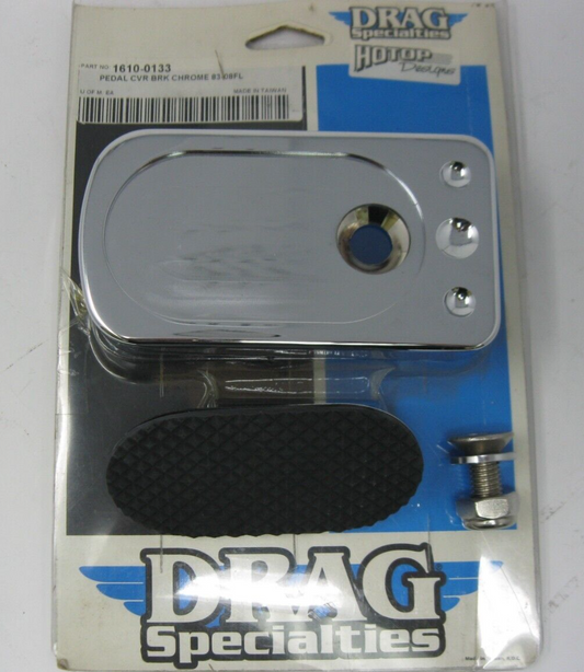 Drag Specialties Chrome Brake Pedal Cover For Harley-Davidson 1610-0133