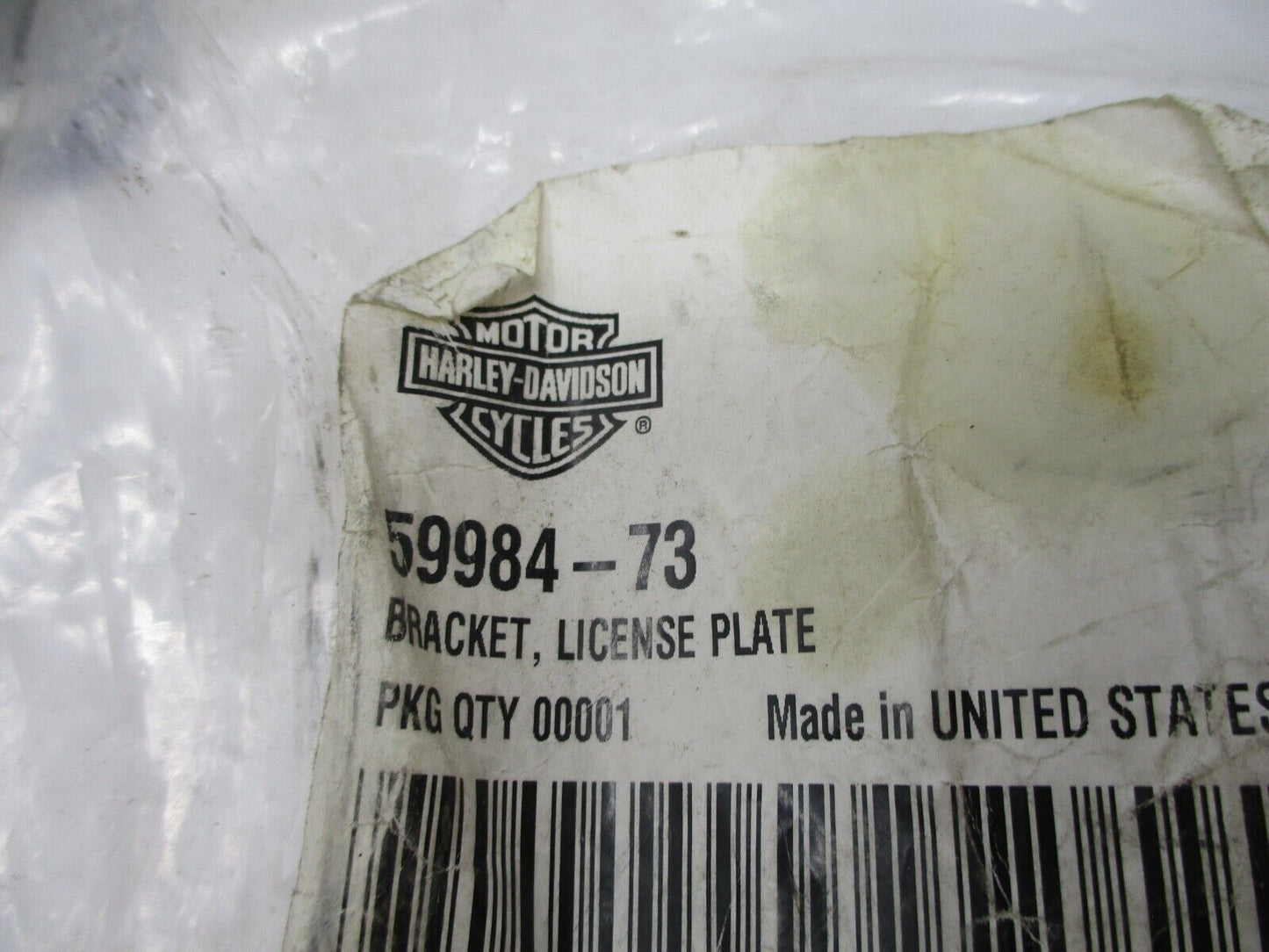 Harley-Davidson OEM License Plate Bracket 59984-73