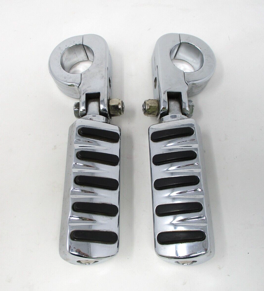 Harley Davidson OEM Chrome Billet Highway Pegs and Mounting Clamps 50957-02C