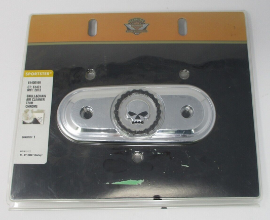Harley Davidson OEM Skull & Chain Air Cleaner Trim Chrome 61400169