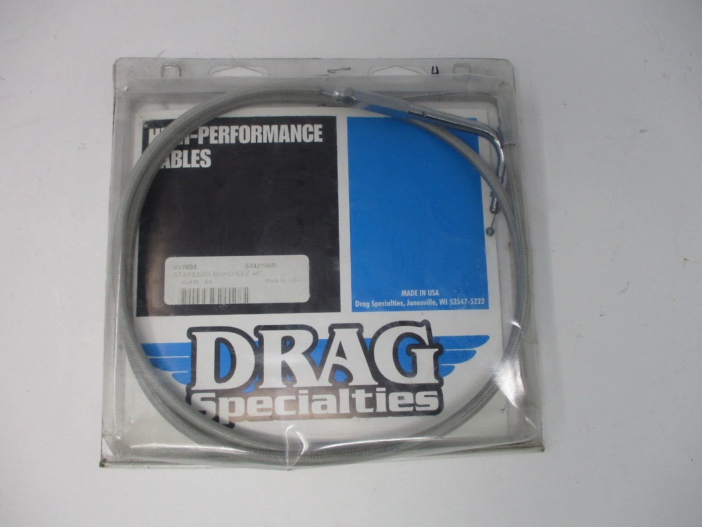 Drag Specialties 96-UP 47.5" S/S IDLE CABLE