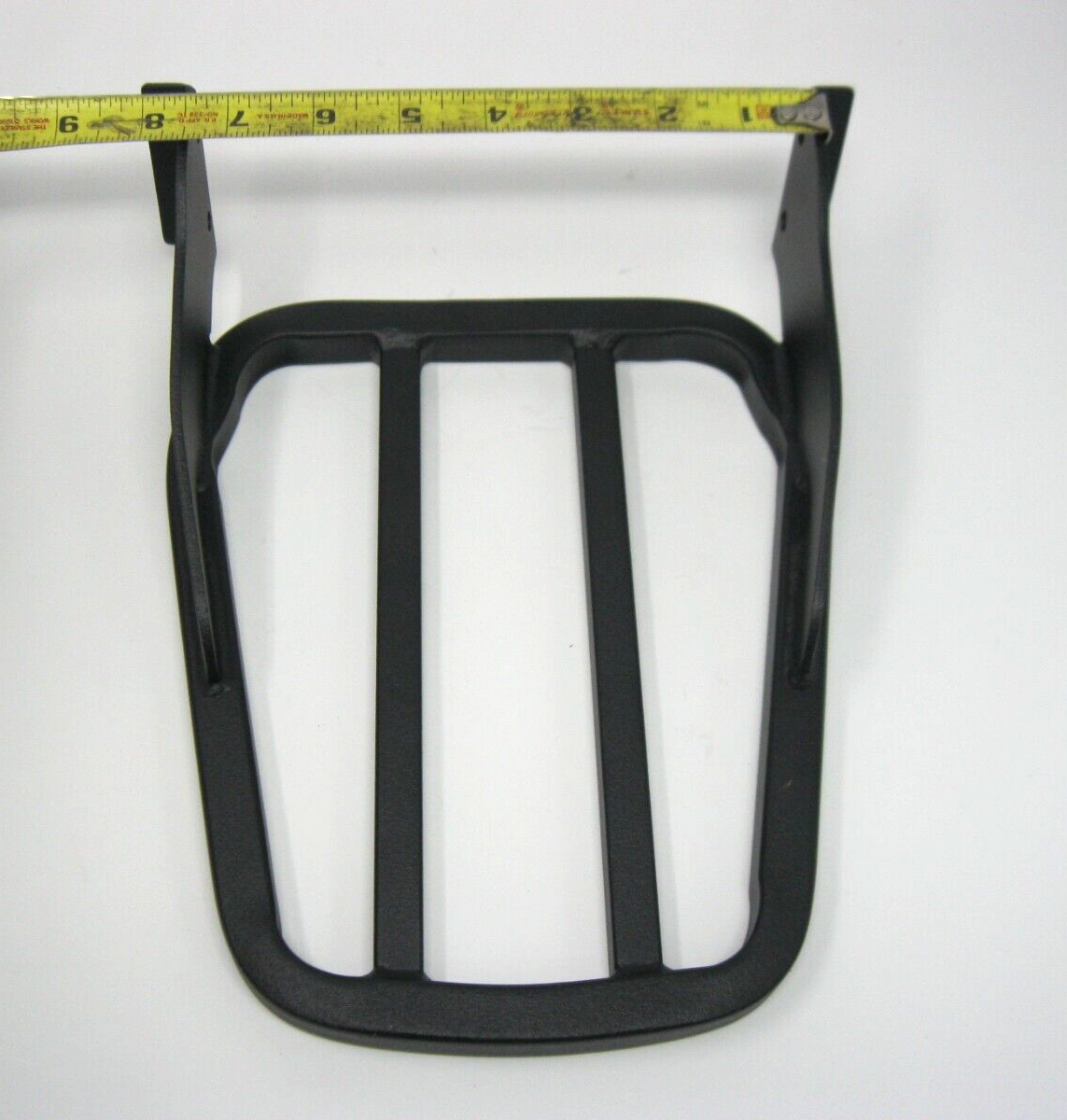 Sissy Bar Mounted Black Luggage Rack for 7.5" Wide Uprights