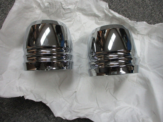 Harley Davidson OEM DYNA Grooved Chrome Fork Slider Dust Covers 46889-06