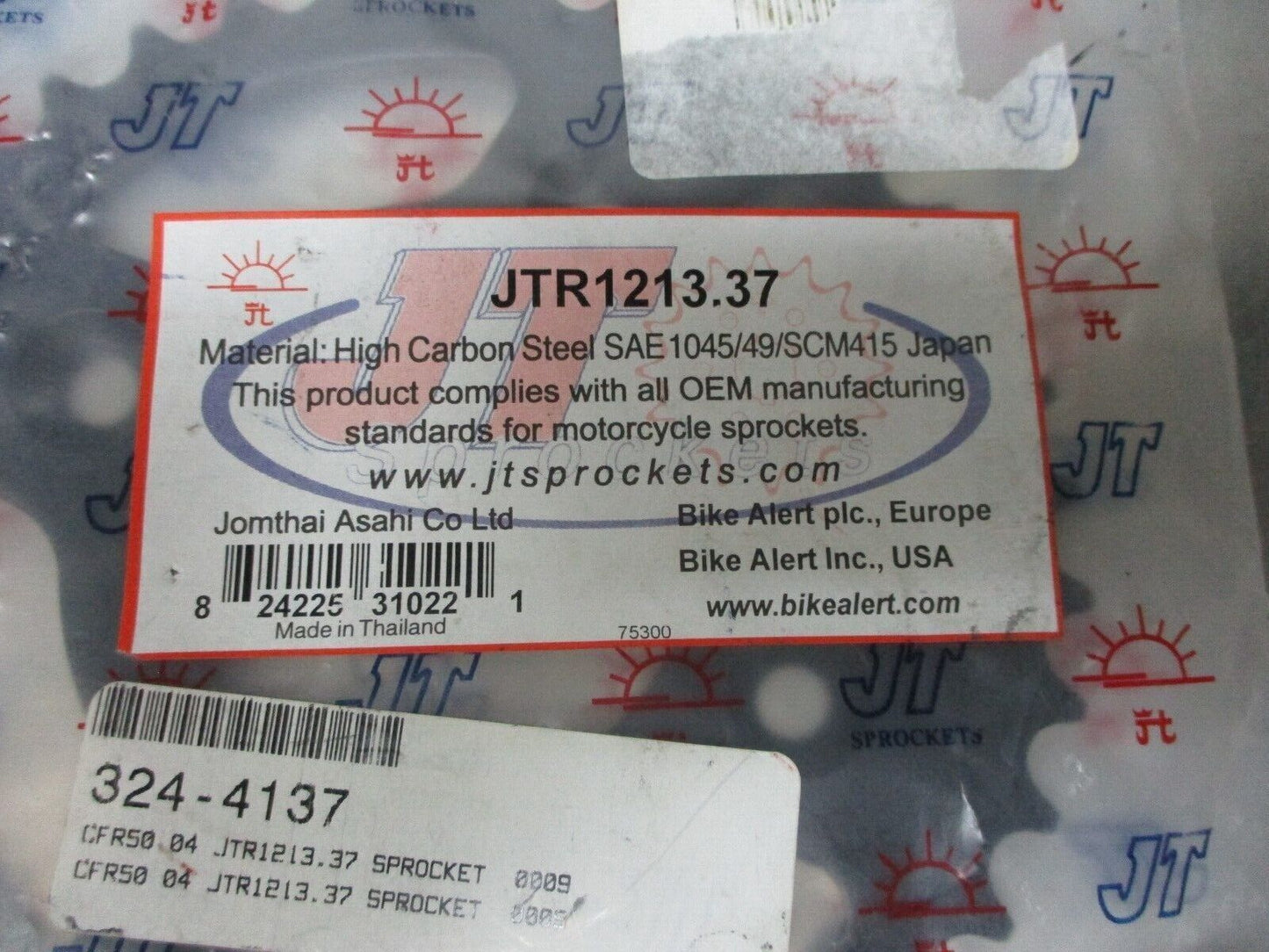 JT Sprockets - JTR1213.37 - Steel Rear Sprocket, 37T