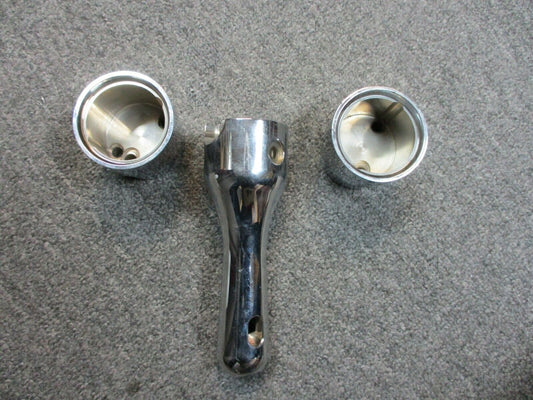 Chrome 2 Inch Speedo & Tach Mount Cups with 7 Inch Riser fits Harley Davidson