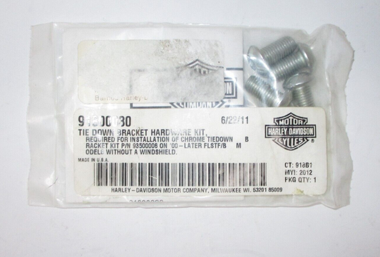 Harley-Davidson Tie-Down Bracket Hardware Kit 91800030