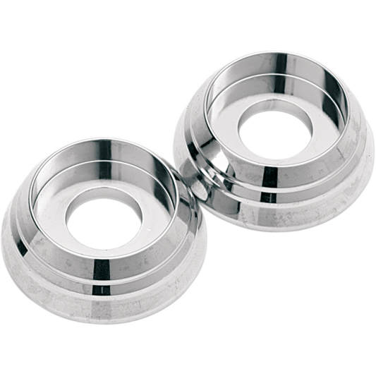 Drag Specialties Chrome Riser Lower End Caps for 1" Bars 1803-6111