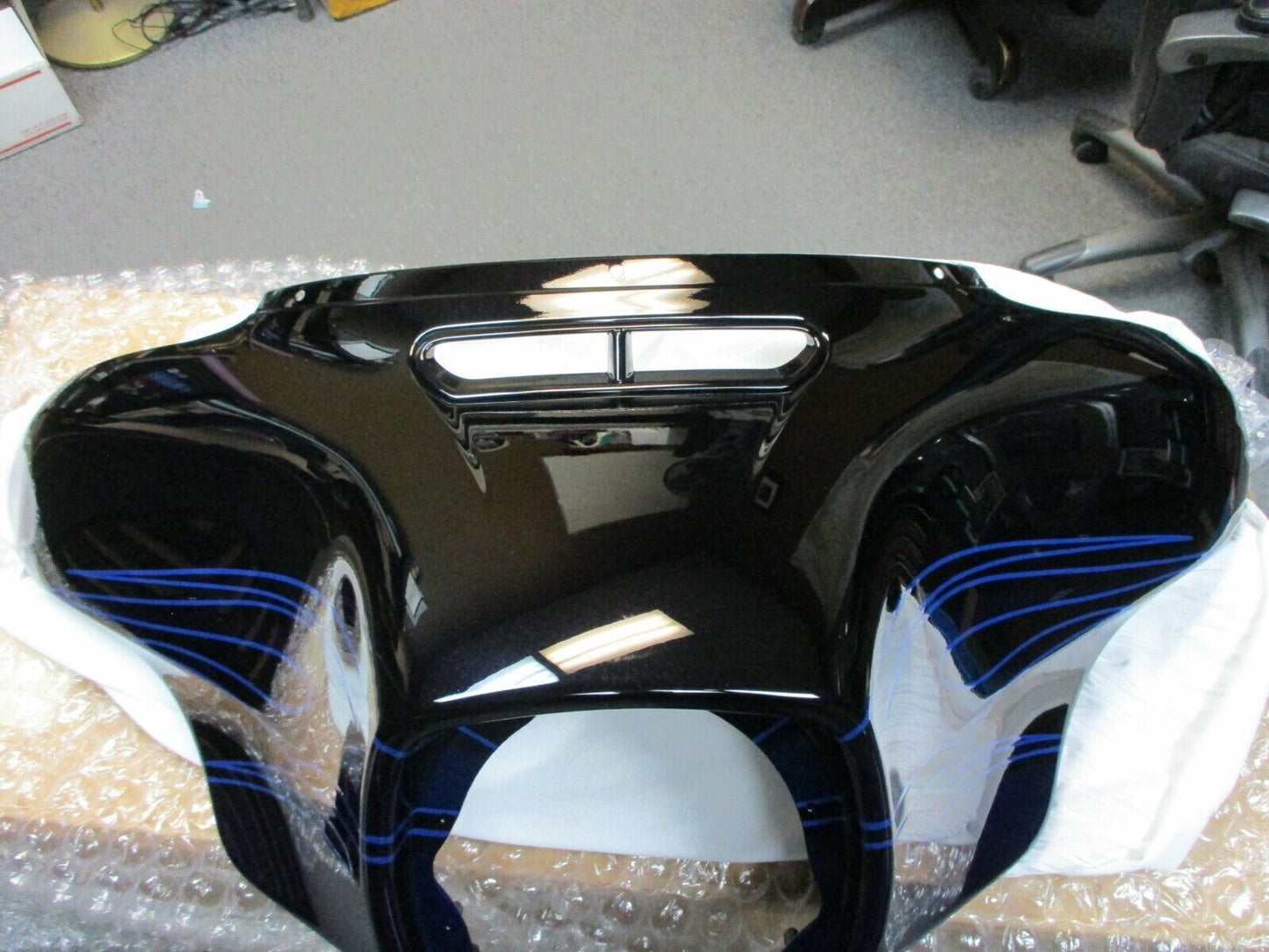 Harley Davidson OEM FLHX Outer Fairing 57000562EBI BLK Black Licorice Colbalt