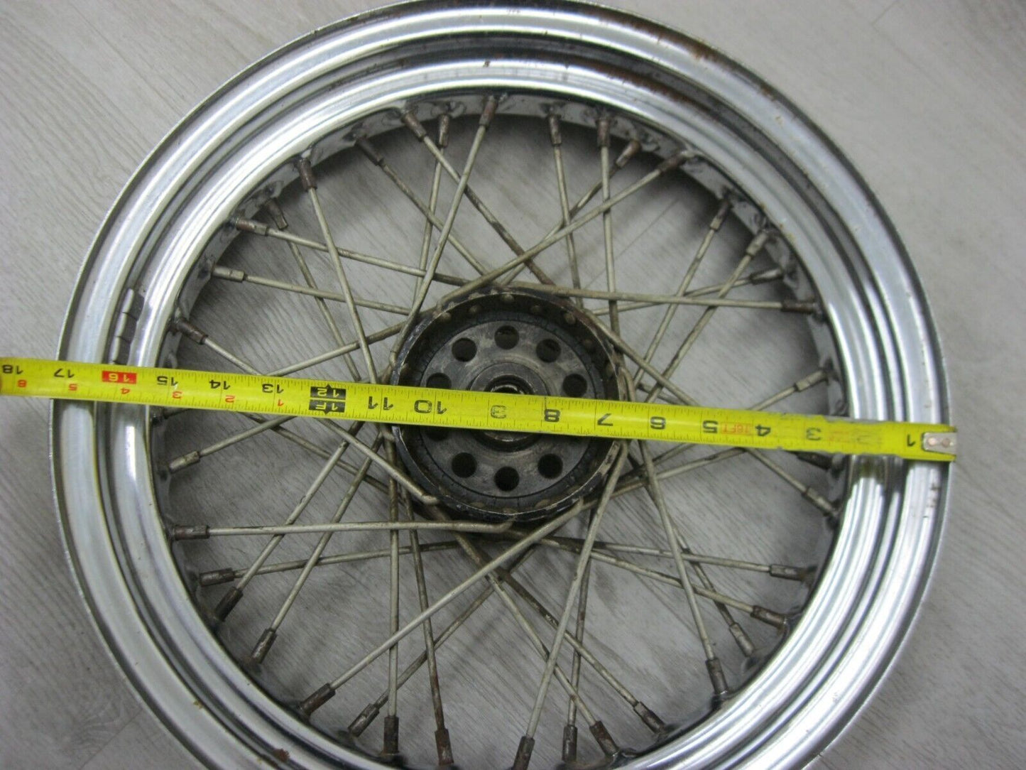 Unbranded 16" by 3" 40 Spoke Chrome Rim Wheel Steel 3/4" Bearings