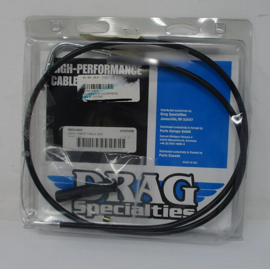 DRAG SPECIALTIES  39.5" BLACK THROTTLE CABLE  4330506B