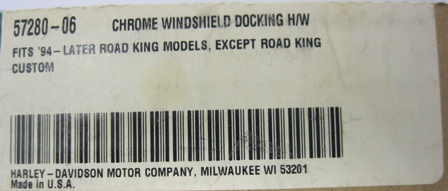 Harley-Davidson OEM 94 & Later Chrome Windshield Docking Hardware Kit 57280-06