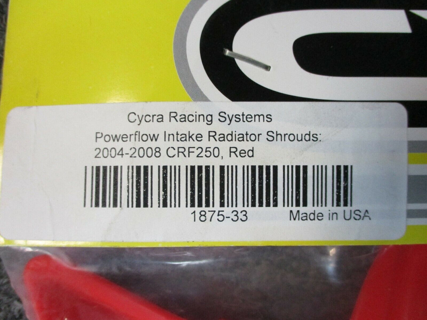 Honda CFR250 Red 04-08 Powerflow Intake Radiator Shrouds By CYCRA 1875-33