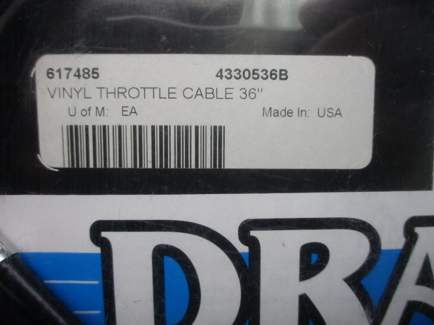 Drag Specialties Black Throttle Cable  36'' 617485