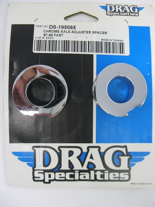 Drag Specialties 87-99 FXST Chrome Axle Adjuster Spacer Set DS-195085