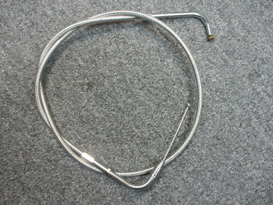 Stainless Braided Throttle Cable 34" 1996 Later 90 Degree fits Harley Davidson