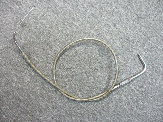 Stainless Braided Throttle Cable 32" 1996 Later 90 Degree fits Harley Davidson