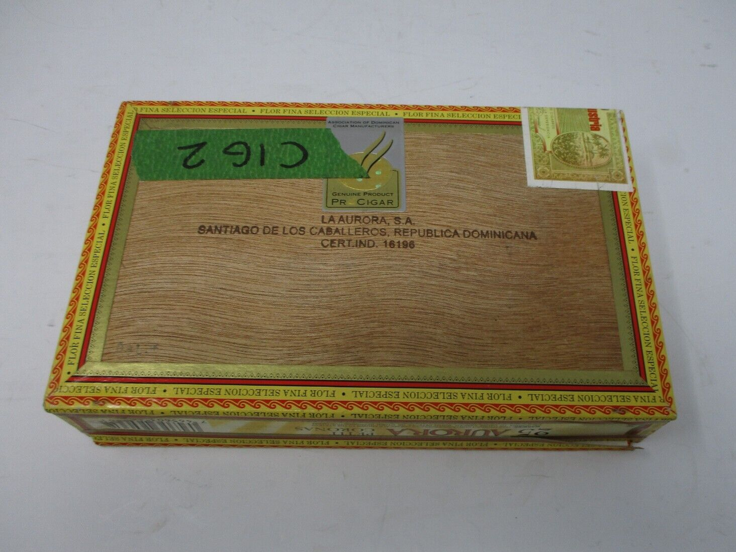 La Aurora  Cigars Collectible Wooden Box   ***EMPTY*** WOODEN CIGAR BOX