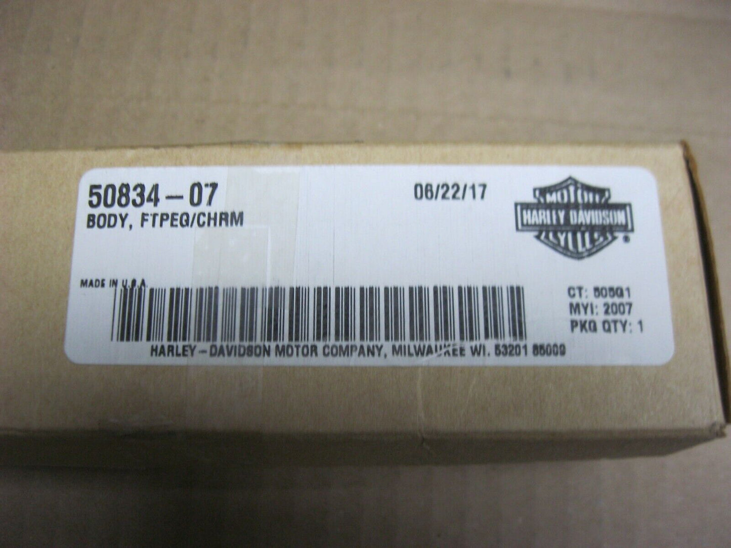 Harley Davidson OEM Chrome Footpeg Body 50834-07