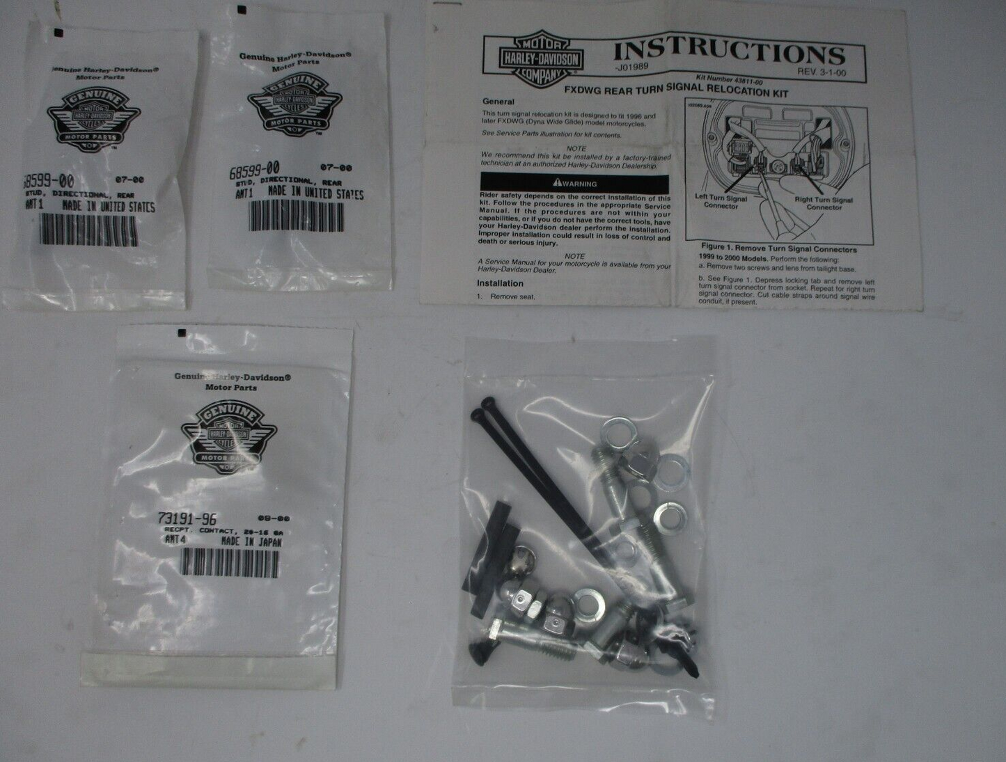 Harley-Davidson Turn Signal Relocation Kit 43811-00