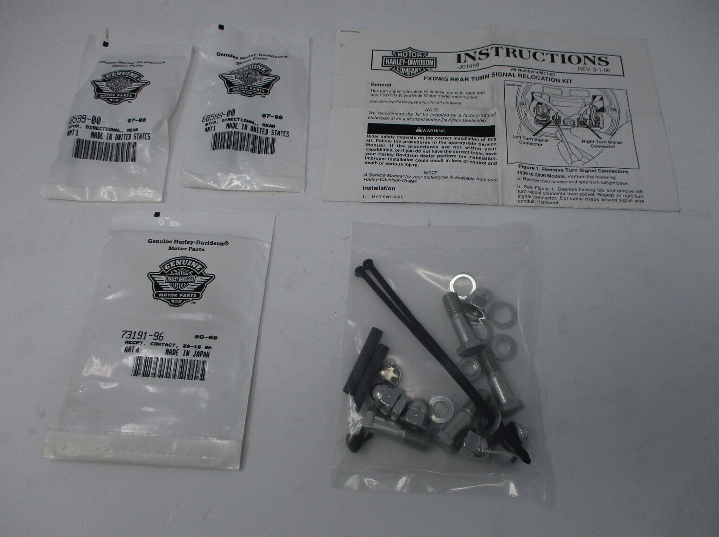 Harley-Davidson Turn Signal Relocation Kit 43811-00