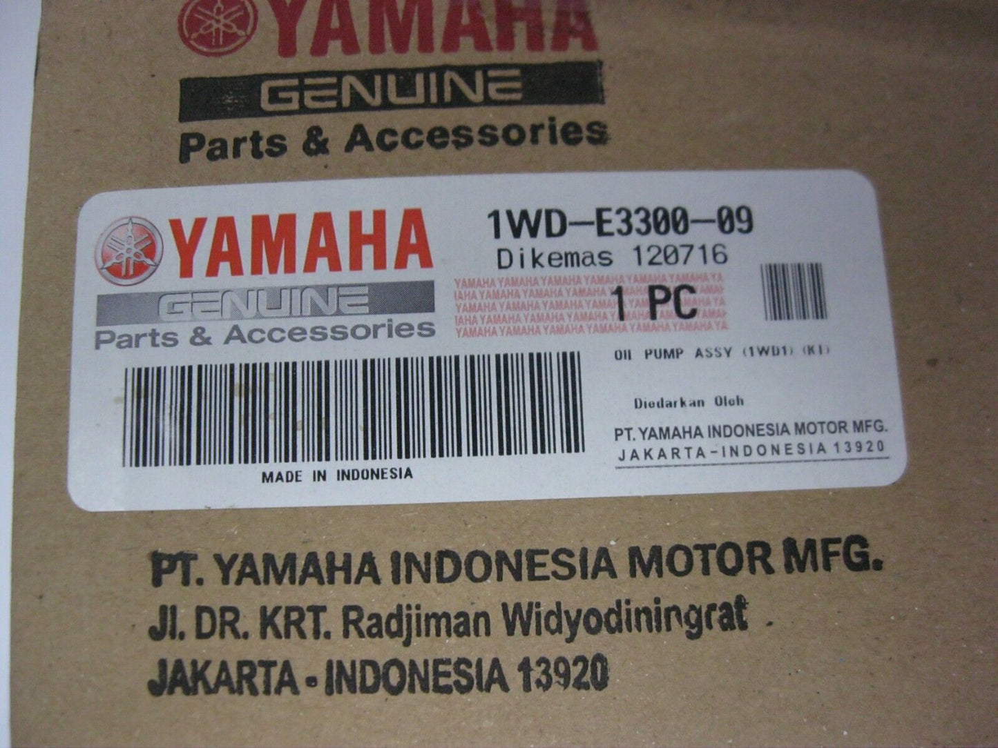 Yamaha OEM 15-19 YZF R3 Oil Pump 1WD-E3300-09