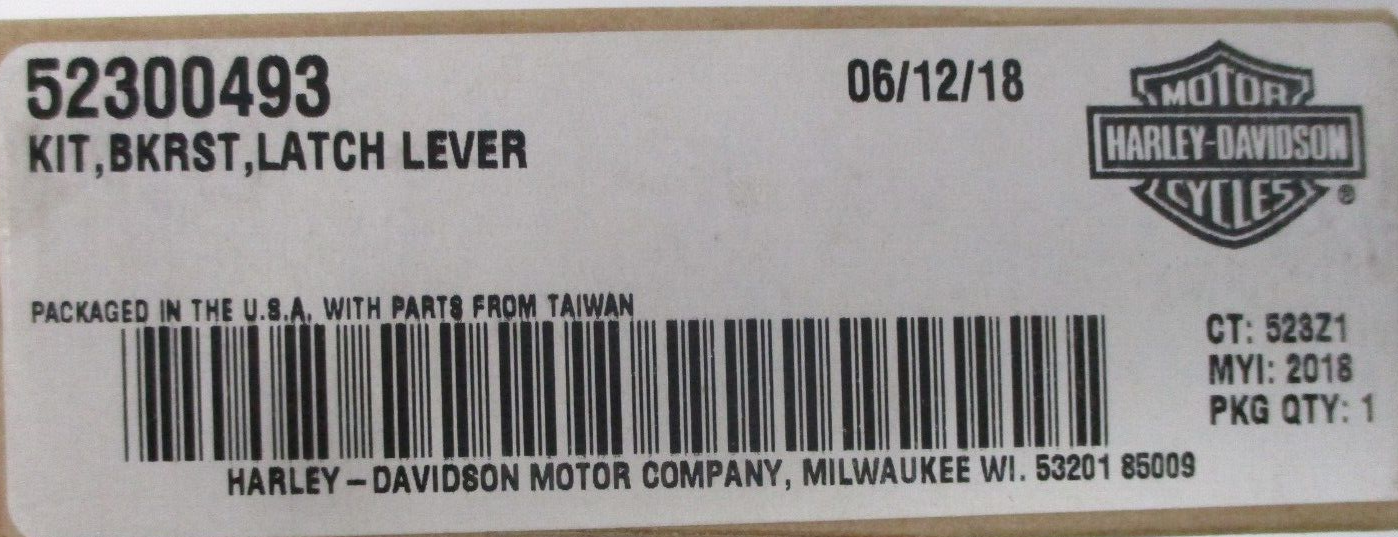Harley-Davidson  Backrest Latch Lever Kit OEM  52300493