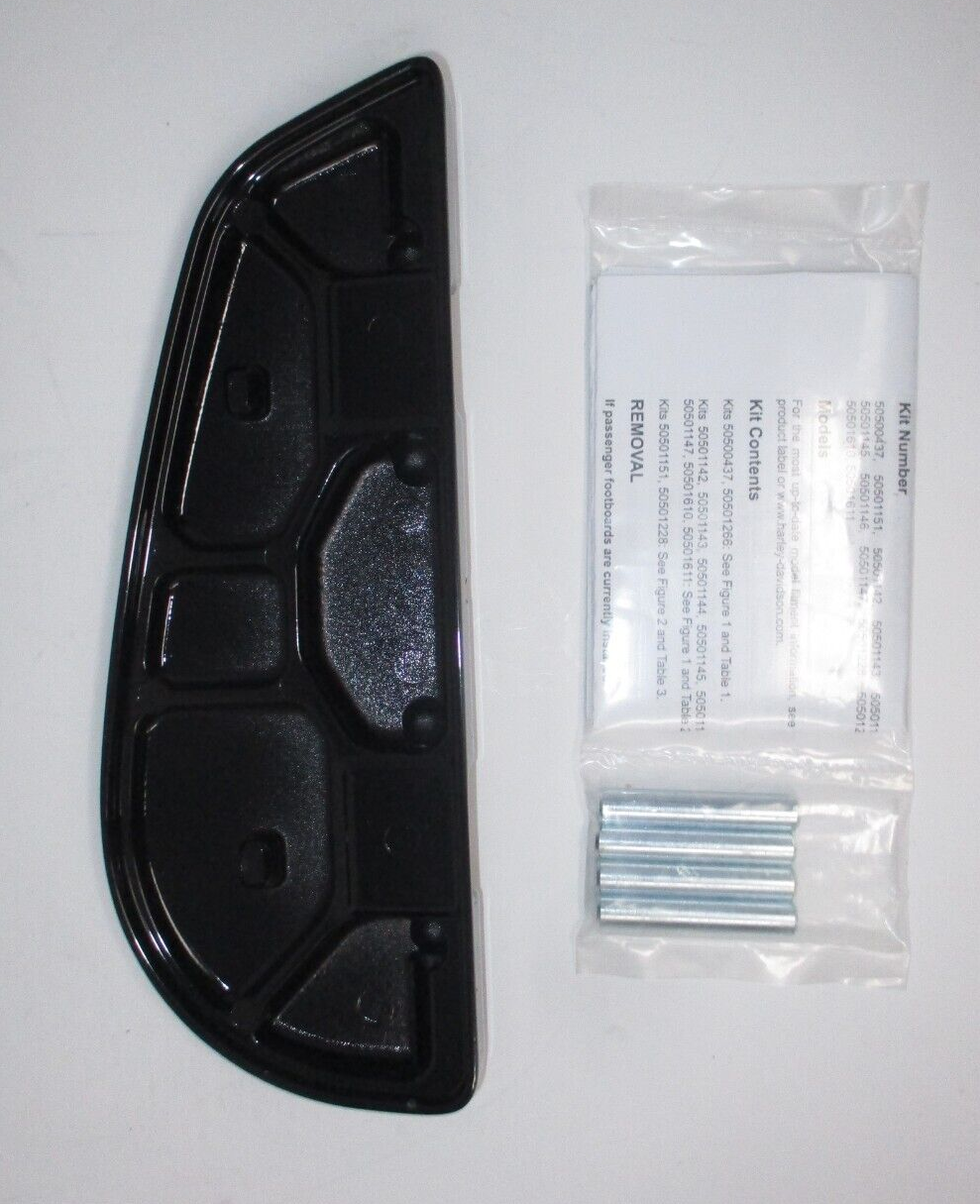 Harley-Davidson Gloss Black  Contemporary Passenger Footboard Pan Kit 50501611