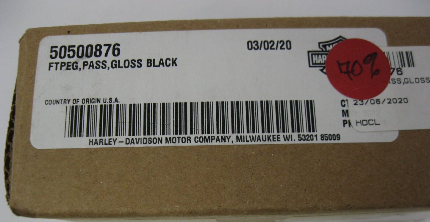 Harley-Davidson Passenger Footpeg, Gloss Black 50500876