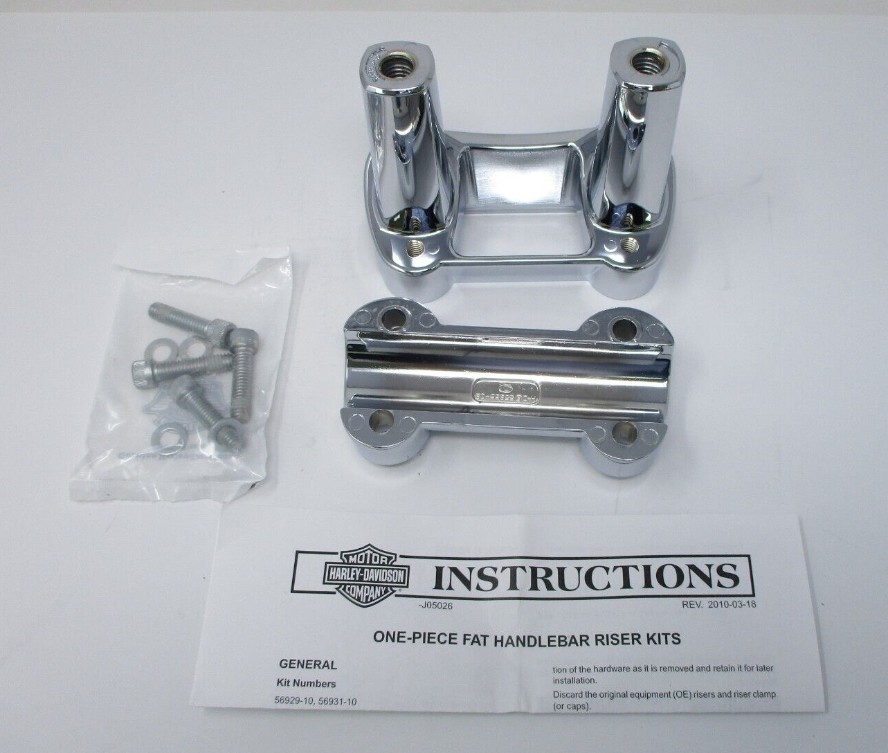 Harley-Davidson Chrome Fat Riser Kit 56929-10