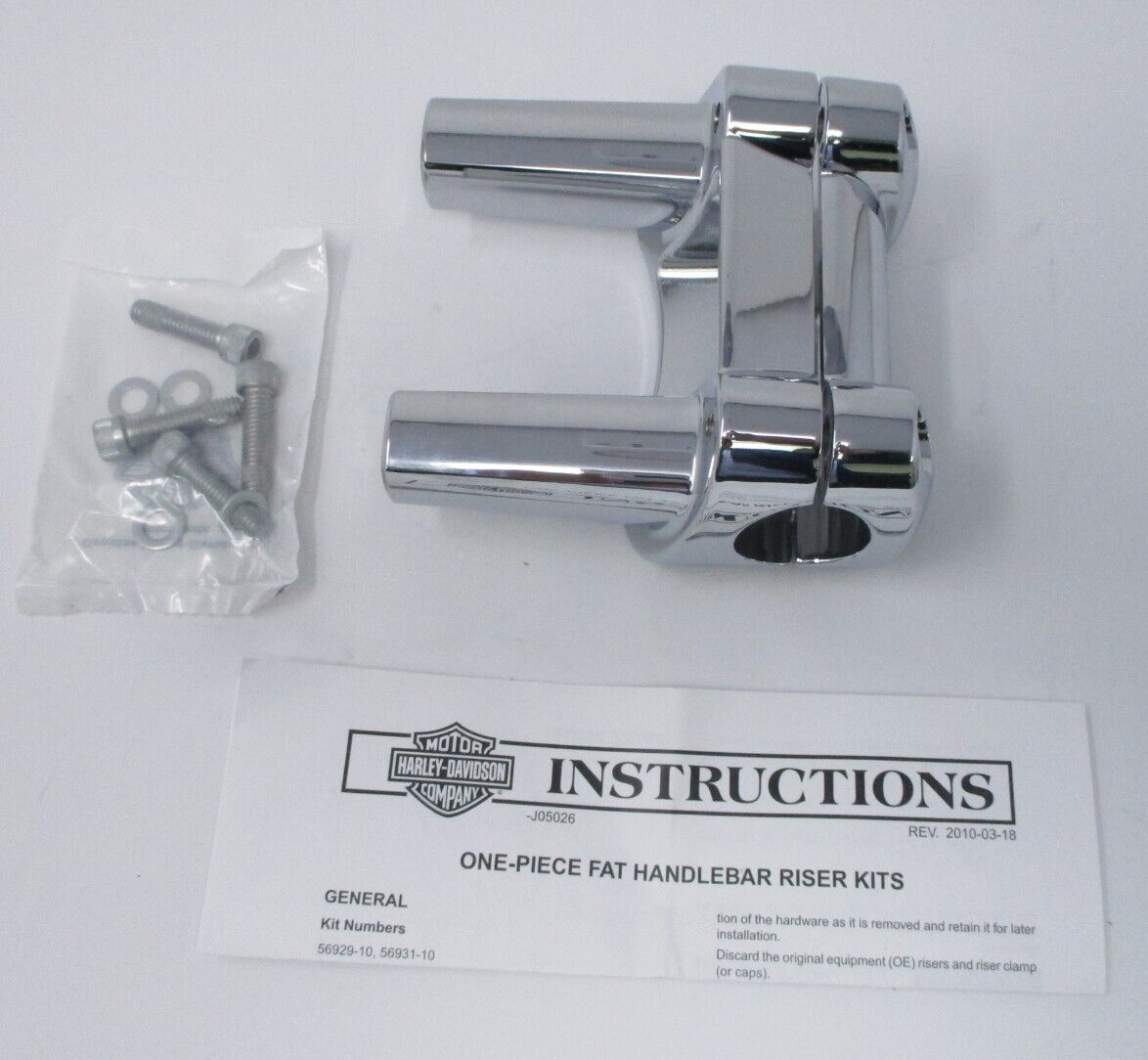 Harley-Davidson Chrome Fat Riser Kit 56929-10