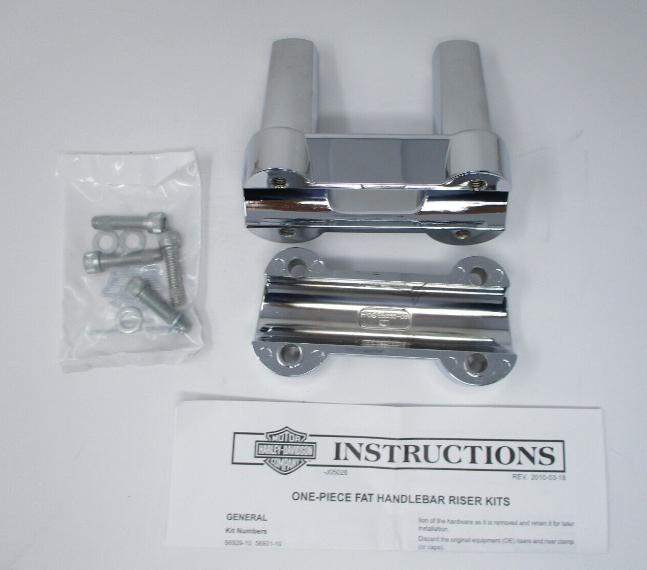 Harley-Davidson Chrome Fat Riser Kit 56929-10