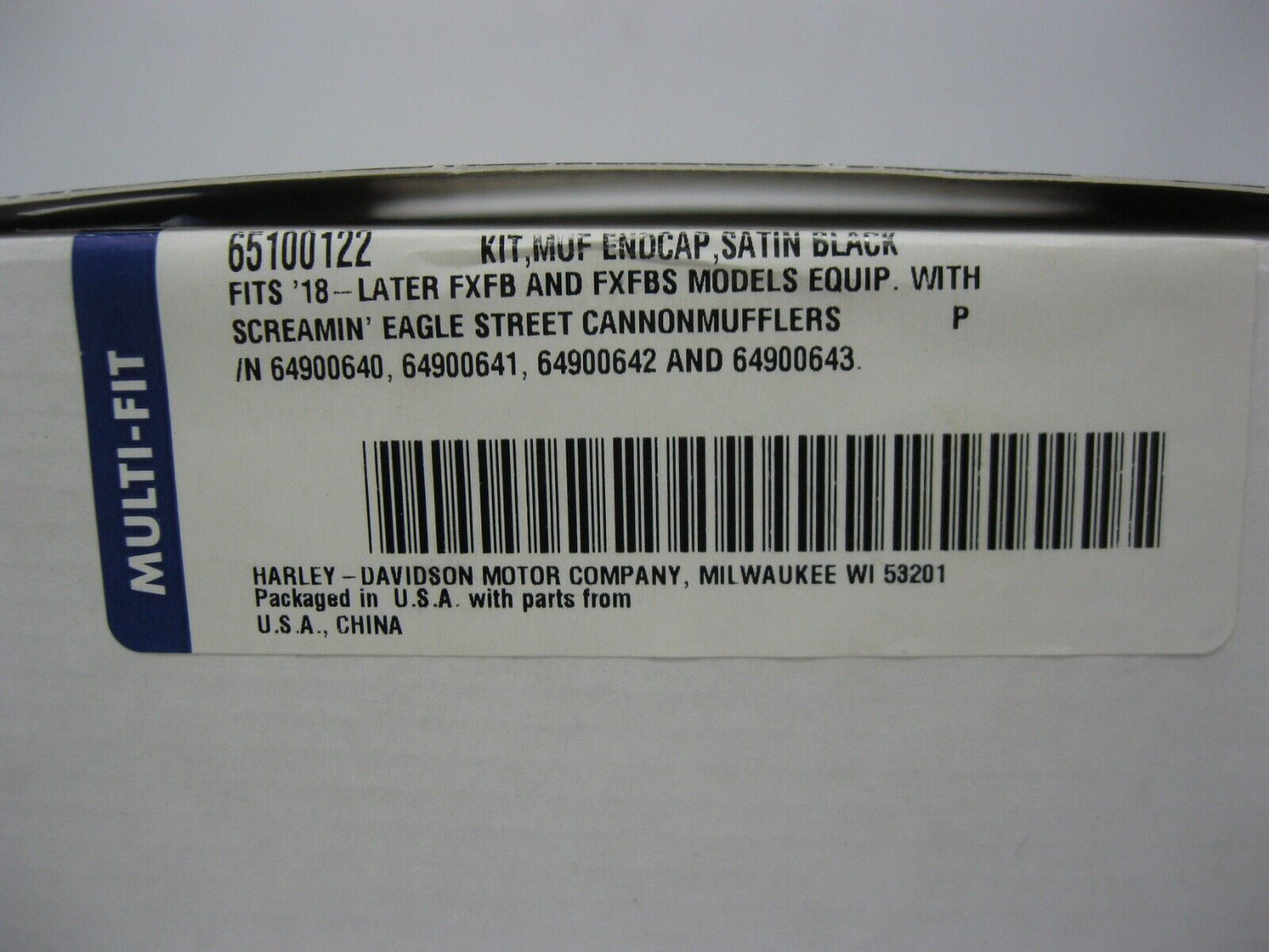 Screamin Eagle 4.5'' Satin Black End Caps 65100122