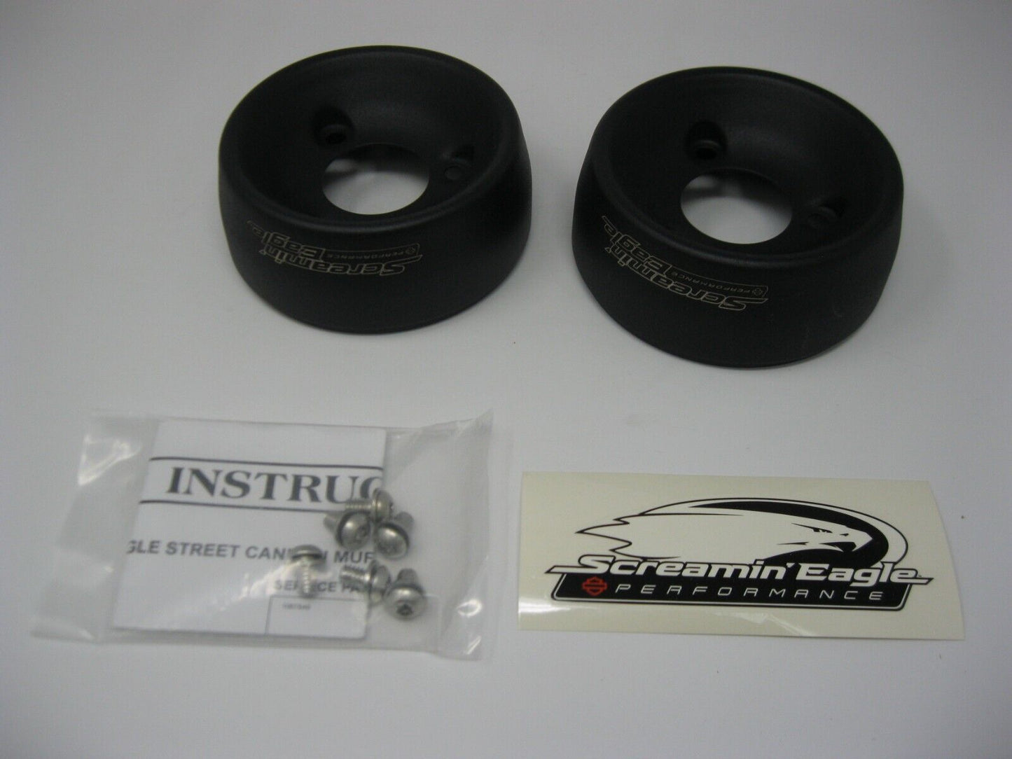 Screamin Eagle 4.5'' Satin Black End Caps 65100122