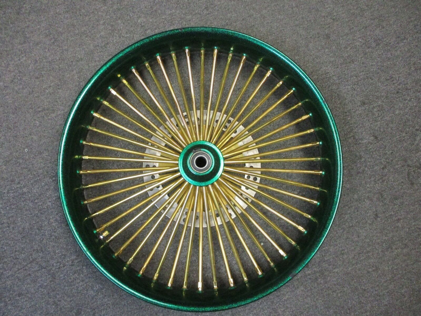 26" x 3.5" 50 Fat Spoke Wheel with 13" Brake Rotor for Custom Bagger Application