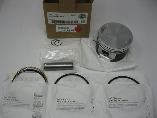 Harley-Davidson OEM 84-99 Piston & Ring Kit .005 OS   21941-83