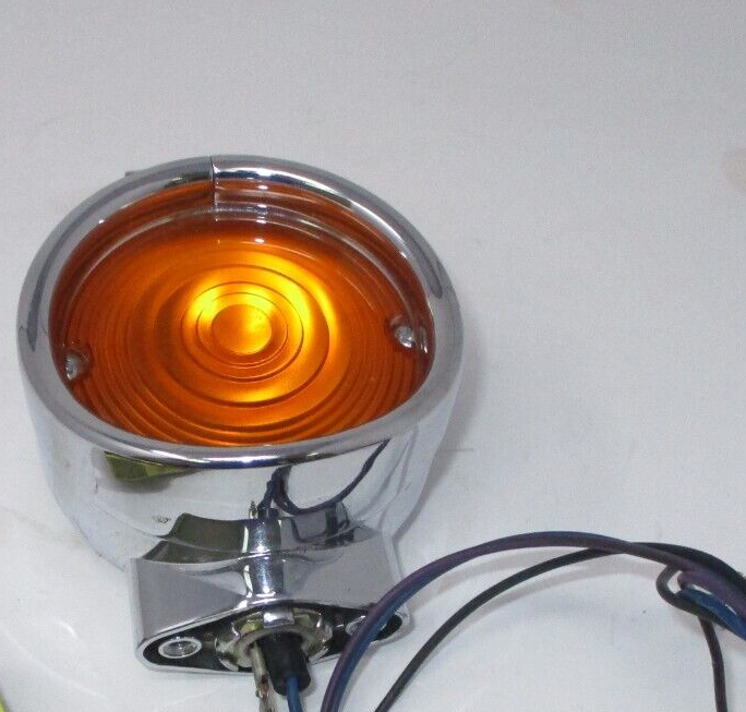 Harley-Davidson  Chrome  3 Wires Front Amber Turn Signal 68767-94