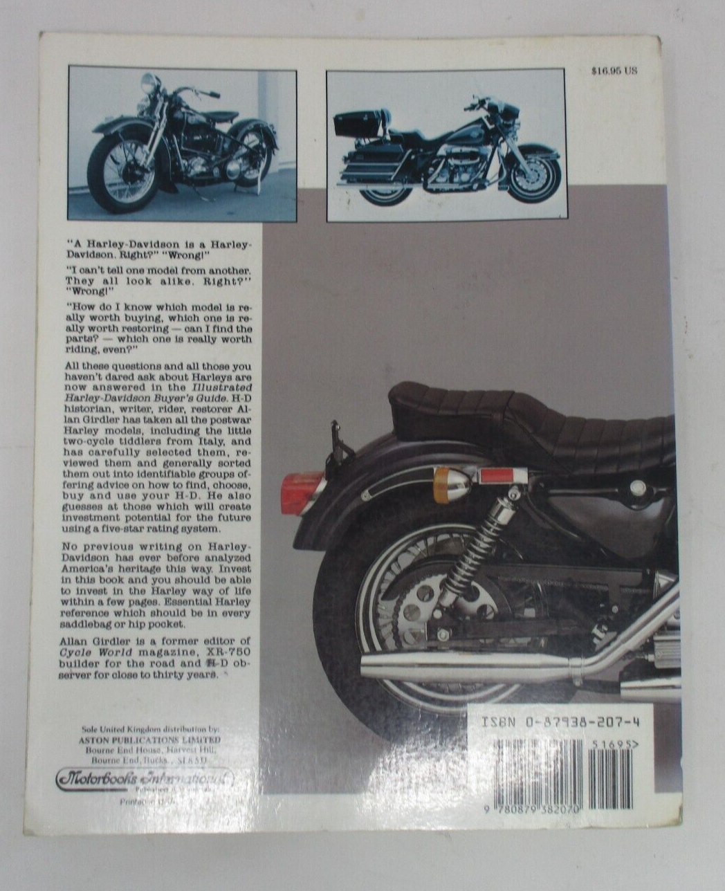 Illustrated Harley Davidson Buyer's Guide Allan Girder ISBN 0-87938-207-4